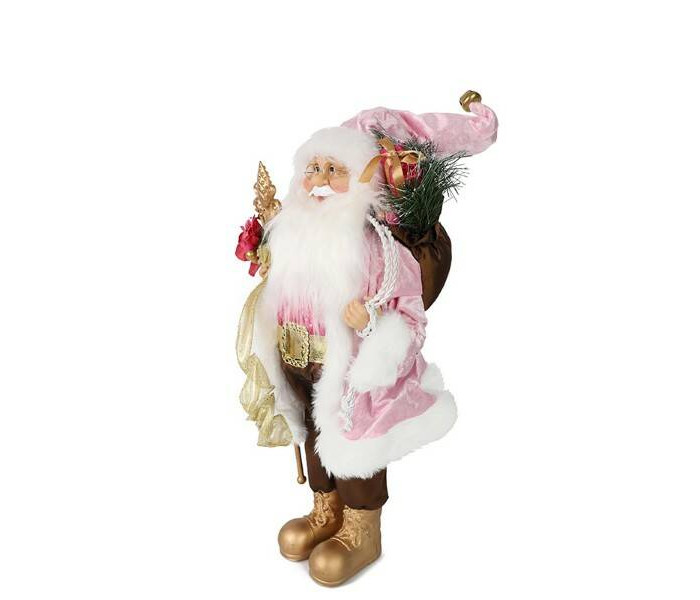 Maxitoys Дед Мороз в Розовой Шубке с Подарками и Посохом 30 см MT-21850-30