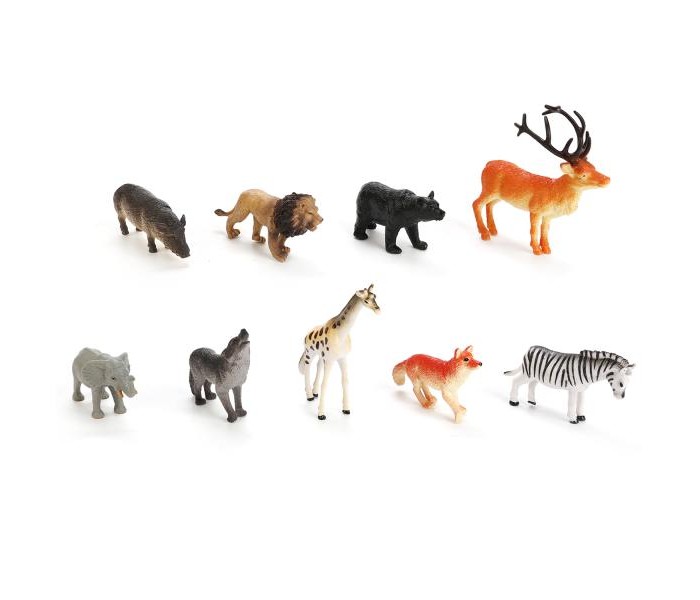 Игровые фигурки Играем вместе Набор из 9-ти диких и лесных животных 10 см фотографии