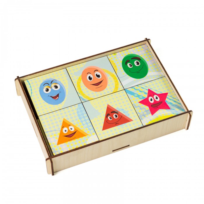 Деревянная игрушка Paremo Игровой набор Мемори Геометрия мемори