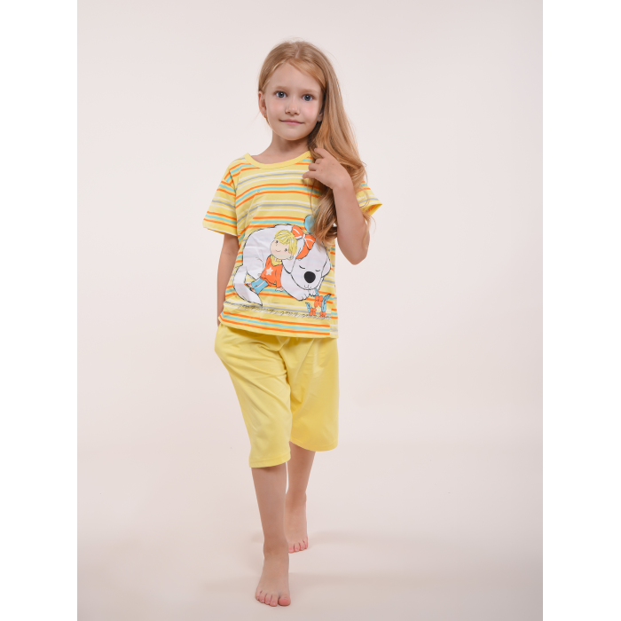 Домашняя одежда Cascatto Пижама для девочки PD31 футболка для девочек детская хлопковая рубашка с коротким рукавом одежда летний детский однотонный топ футболки детская футболка с буфа