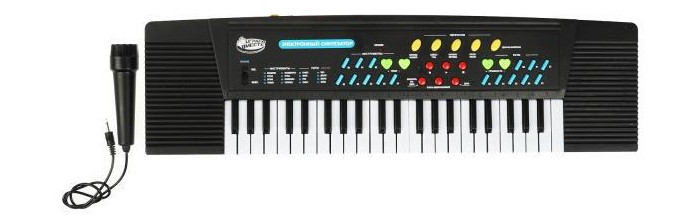 Музыкальный инструмент Играем вместе Электронный синтезатор 1604M261-R музыкальный инструмент potex синтезатор animal farm 8 клавиш 686b