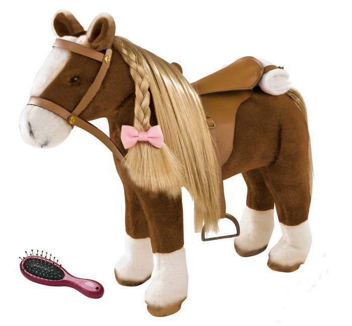 Мягкая игрушка Gotz Лошадь с расчёской 50 см мягкая игрушка gotz коричневая лошадь с седлом и уздечкой 40 см