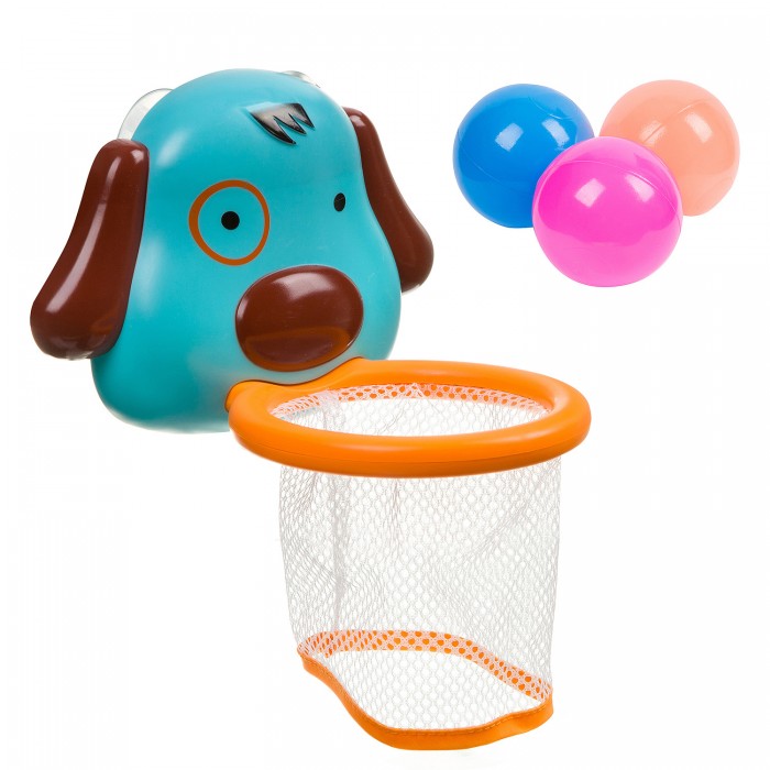 цена Игрушки для ванны Bondibon Набор для купания Корзина с шариками Собачка