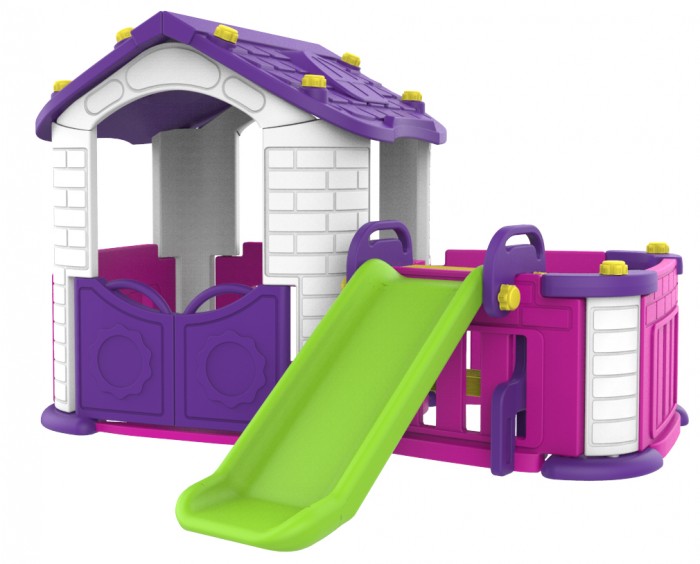 Игровые домики и палатки Toy Monarch Игровой домик с забором и горкой