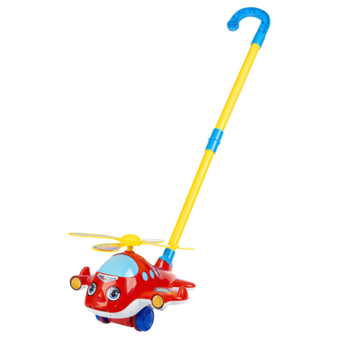 Каталка-игрушка Bondibon с ручкой Вертолет