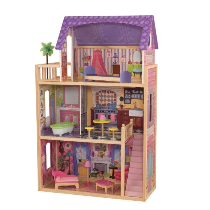 Кукольные домики и мебель KidKraft Домик из дерева для кукол 30 см с мебелью Кайла