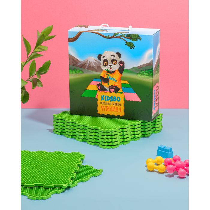 Игровой коврик Kidsbo Детский модульный Лужайка