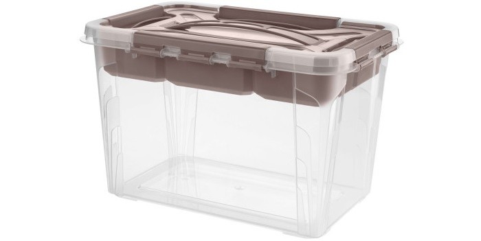 

Эконова Ящик универсальный с замками и вставкой - органайзером Grand box 6.65 л, Ящик универсальный с замками и вставкой - органайзером Grand box 6.65 л