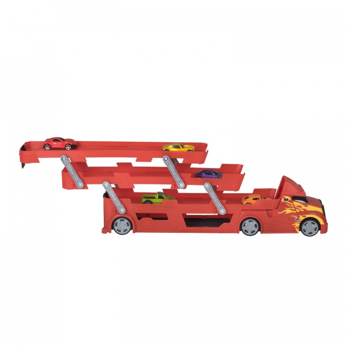 Машины HTI Игровой набор для детей Teamsterz Трасса Автопервозчик машины hti teamsterz трехуровневая пожарная парковка с 5 машинками