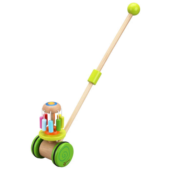Каталка-игрушка Classic World с ручкой Радуга игрушка тренировочная канатная с ручкой