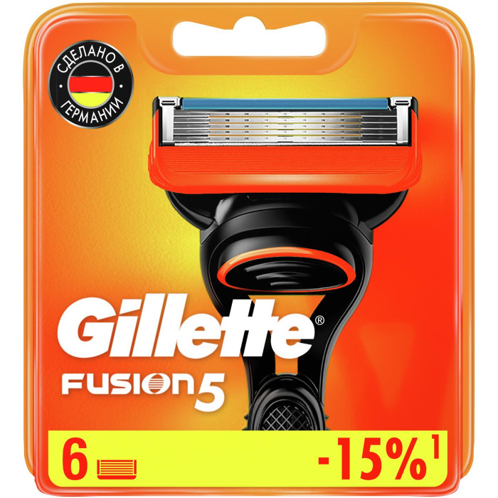 Gillette Сменные кассеты с точным триммером Fusion 5 6 шт.