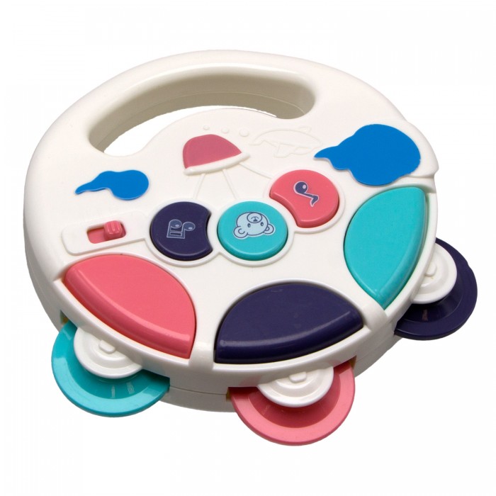 Электронные игрушки Bambini Погремушка Бубен брелок с ключиками bambini свет звук в русифицированной упаковке на батарейках