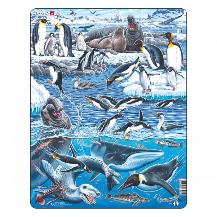 Larsen Пазл Животный мир Антарктики район плавания от арктики до антарктики книга 1