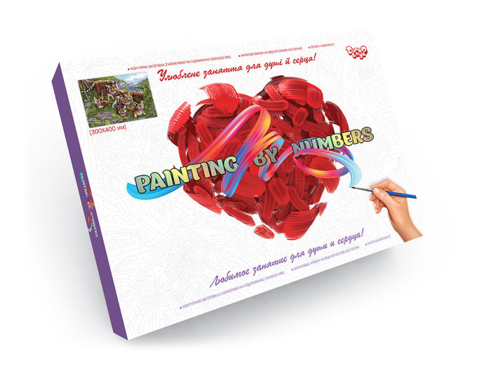 

Danko Toys Креативное творчество Картина по номерам на холсте Тигры 30x40 см KpN-03-06, Креативное творчество Картина по номерам на холсте Тигры 30x40 см KpN-03-06