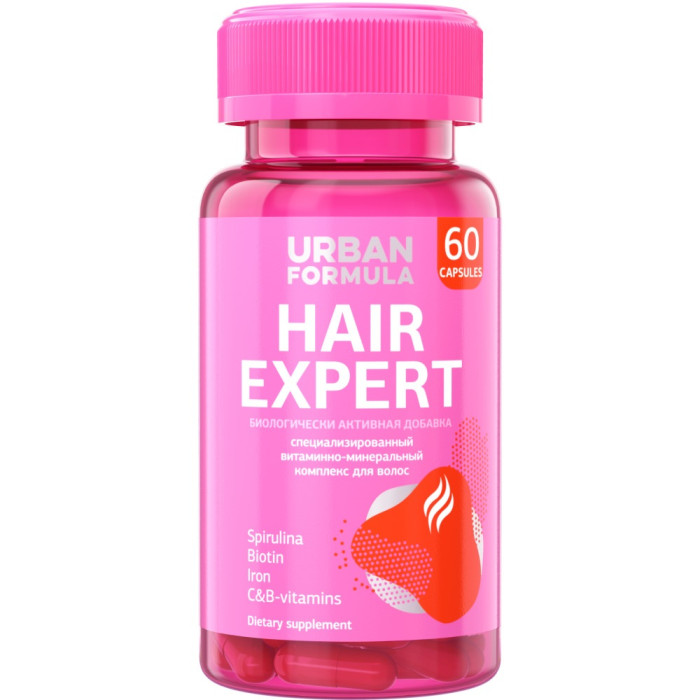 

Urban Formula Комплекс для красоты волос Hair Expert 60 капсул, Комплекс для красоты волос Hair Expert 60 капсул