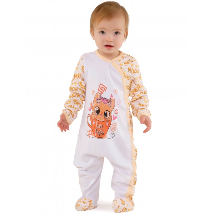 

Babyglory Комбинезон длинный рукав Kitty Meow, Комбинезон длинный рукав Kitty Meow