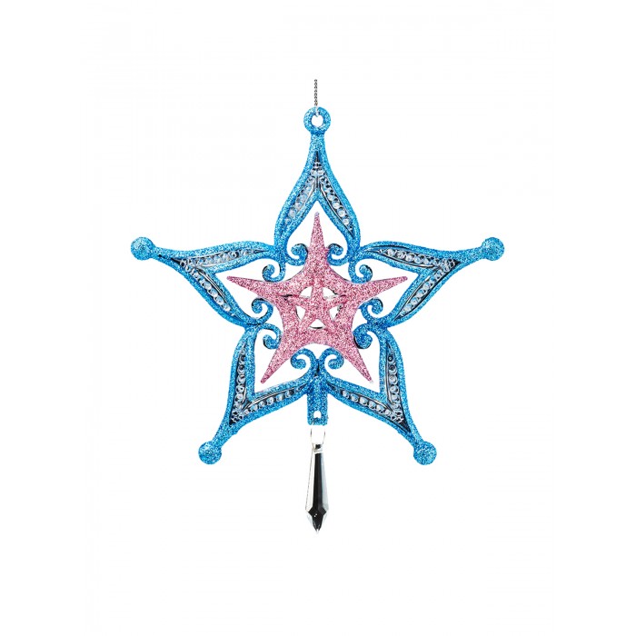 ErichKrause Ёлочная игрушка Decor Звезда с кристаллом 15 см