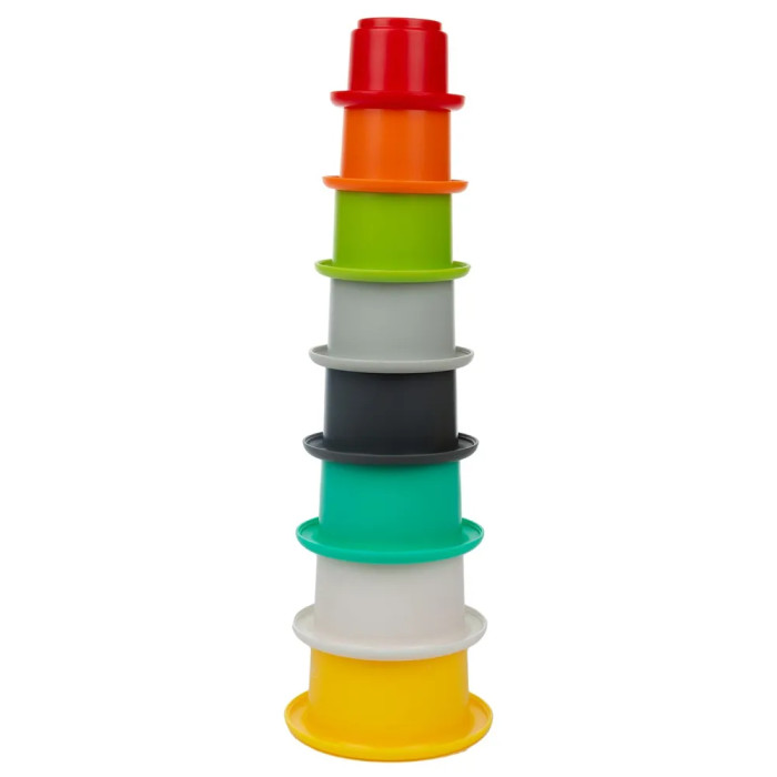 Развивающая игрушка Infantino Игровой набор для малышей Цветные стаканчики развивающая музыкальная игрушка бегающий осьминог свет звук оранжевый