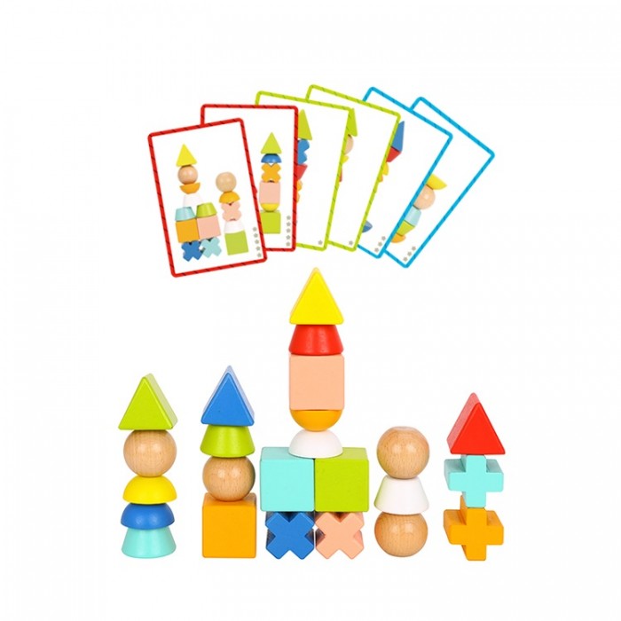 Деревянная игрушка Tooky Toy Кубики с карточками кубики stellar народы мира