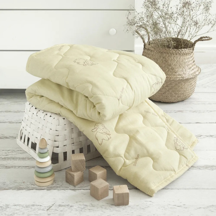 Одеяла Baby Nice (ОТК) стеганое, овечья шерсть хлопок 105х140 см подушки для малыша baby nice отк подушка с наполнителем из латекса дорожная