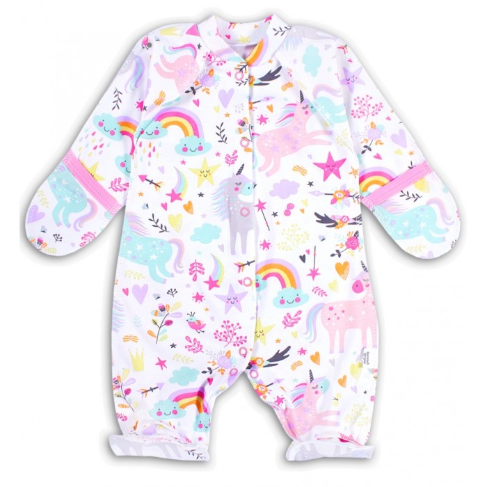 

Веселый малыш Комбинезон реглан с закрытыми ручками Единорожка, Комбинезон реглан с закрытыми ручками Единорожка