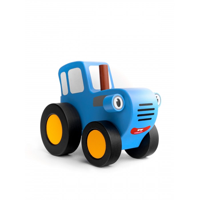 фото Деревянная игрушка bochart синий трактор