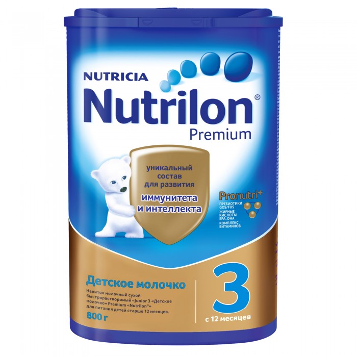  Nutrilon Детское молочко Premium 3, с 12 месяцев 800 г