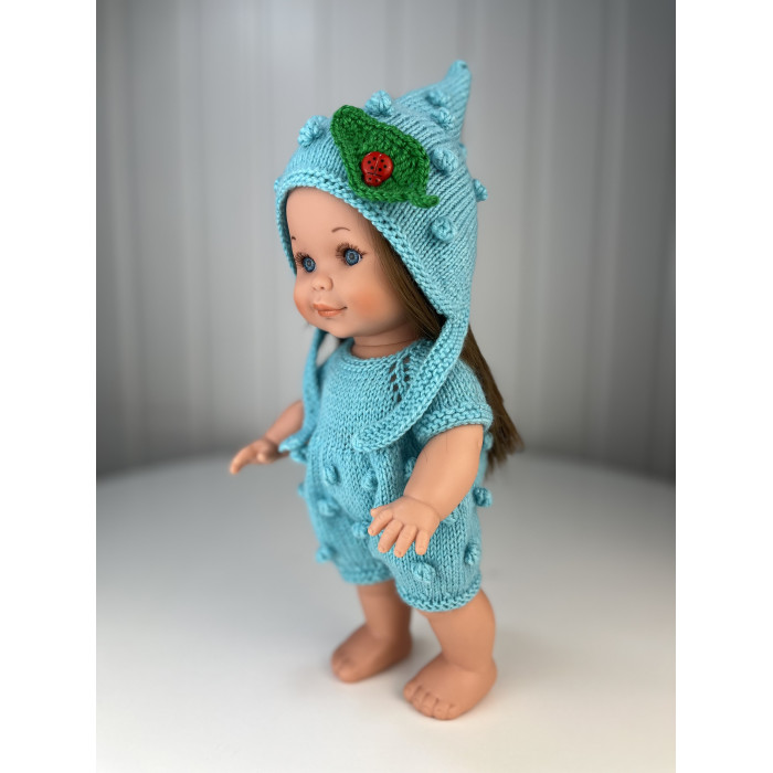 TuKiTu Комплект одежды для кукол и пупсов Эльф (комбинезон, шапочка и пинетки) 30 см