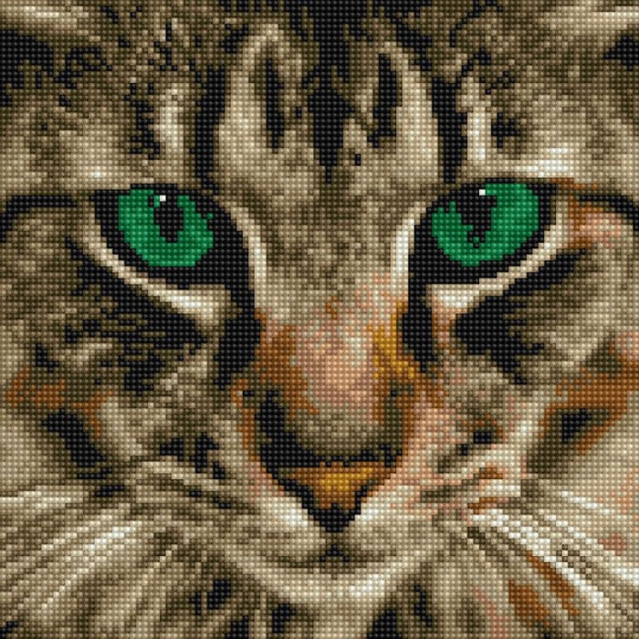 Molly Картины мозаикой Бенгальская кошка 30х30 см