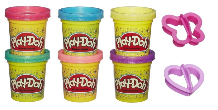 Play-Doh Игровой набор 6 банок с блёстками A5417EU8 - фото 1