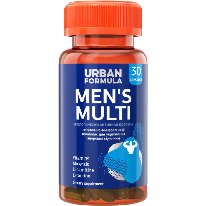 

Urban Formula Витаминно-минеральный комплекс для мужчин от А до Zn Men's Multi 30 капсул, Витаминно-минеральный комплекс для мужчин от А до Zn Men's Multi 30 капсул