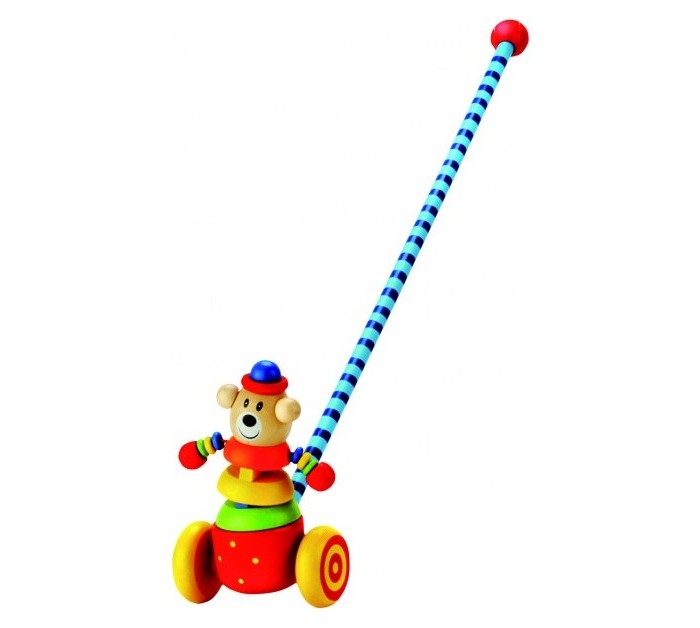 Каталки-игрушки Bino Медвежонок деревянные игрушки bino конструктор 84195 30 деталей