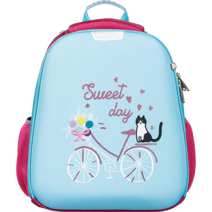 

№1 School Ранец анатомический Basic Кот на велосипеде 36x32x21.5 см, Ранец анатомический Basic Кот на велосипеде 36x32x21.5 см