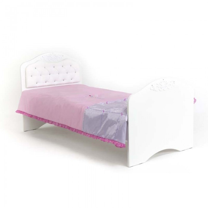 Подростковая кровать ABC-King Princess №2 со стразами Сваровски без ящика 190x90 см