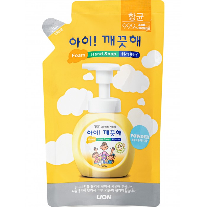  CJ Lion Пенное мыло для рук Ai Kekute Sensitive для чувствительной кожи запасной блок 200 мл