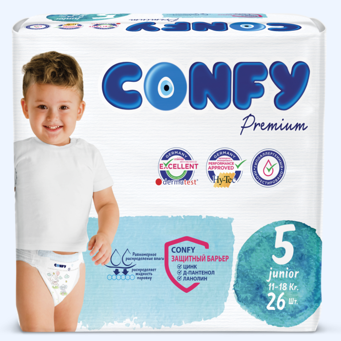  Confy Подгузники детские р.5 (11-18 кг) 26 шт.