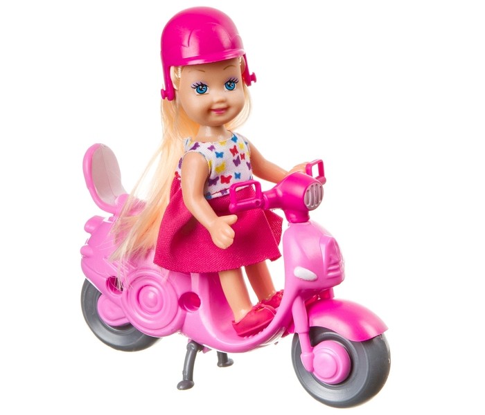цена Куклы и одежда для кукол Bondibon Игровой набор Oly Кукла с мотороллером