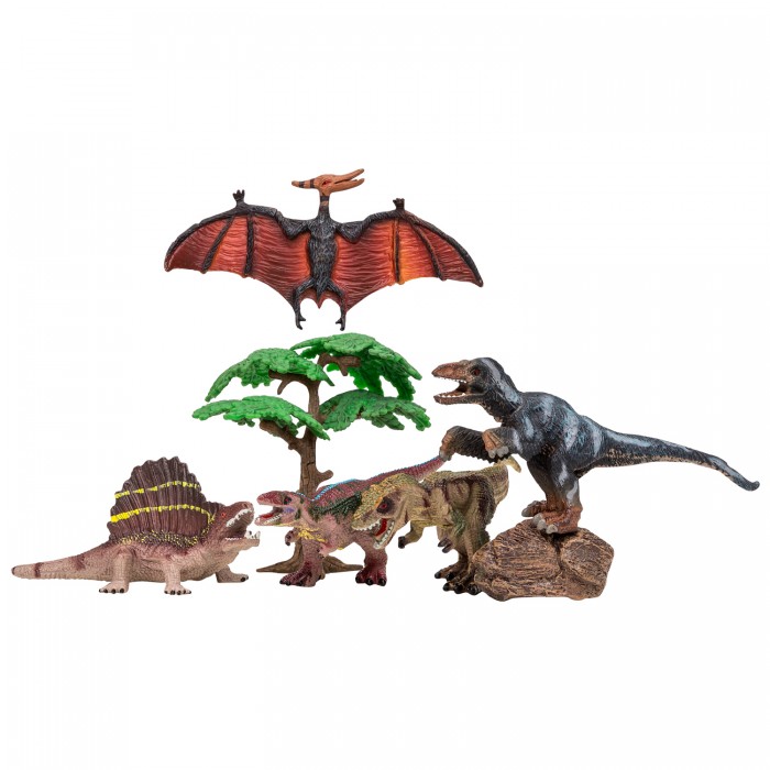 Игровые фигурки Masai Mara Набор Динозавры и драконы для детей Мир динозавров (7 предметов) набор фигурок мир динозавров 7 предметов со скалой