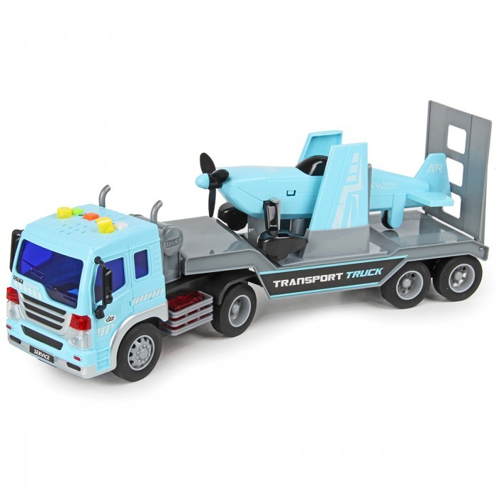 Drift Автовоз с самолетом Transport Truck 1:16 for komatsu hd785 nzg857 mine truck dump truck transport truck alloy 1 50 scale excavator die cast model toy car