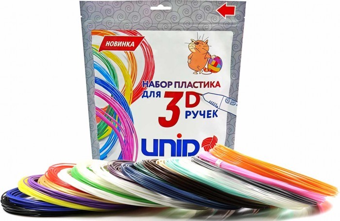 Unid Комплект пластика PLA для 3Д ручек (20 цветов)