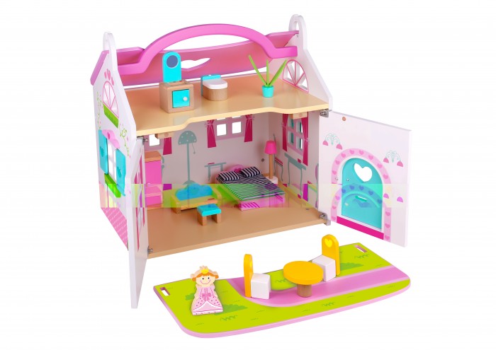 кукольные домики и мебель kidkraft кукольный дом особняк эбби Кукольные домики и мебель Tooky Toy Кукольный дом TKI050