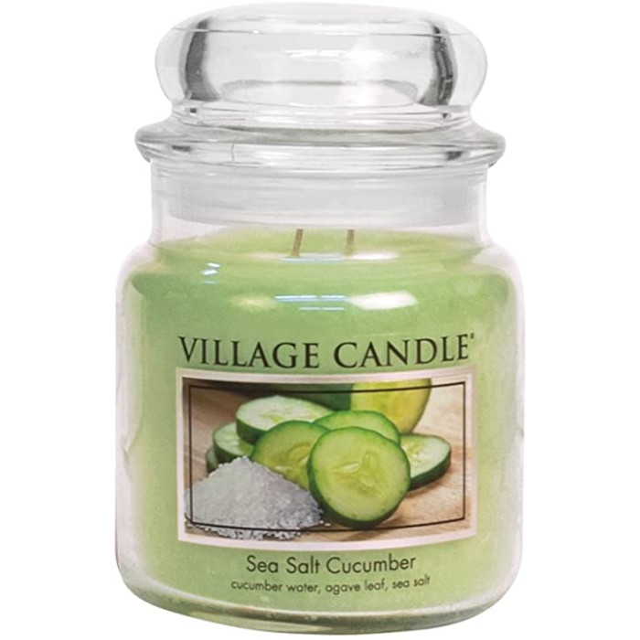 

Village Candle Ароматическая свеча средняя Огурец и Морская соль, Ароматическая свеча средняя Огурец и Морская соль