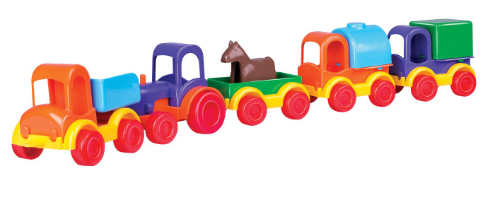 Машины Zarrin Toys Набор Авто машинки-паровозики Little Cars