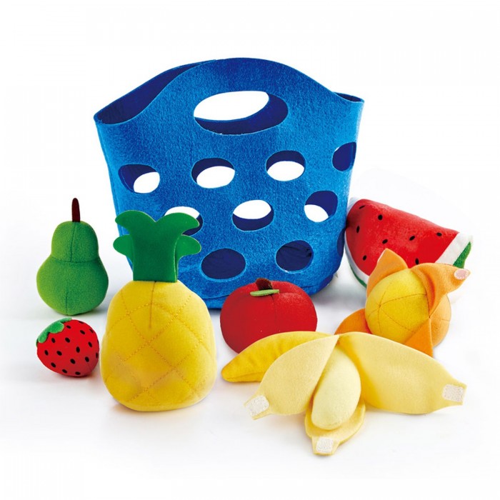 Hape Игровой набор Корзина с фруктами набор посуды в корзине 14 элементов