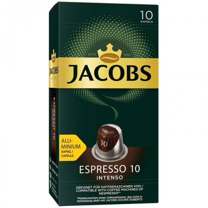 Jacobs Кофе в капсулах Espresso Intenso 10 для машины Tassimo 10 шт. 8052286/4057018 - фото 1