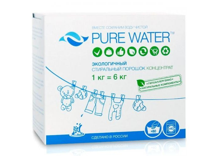 

Pure Water Порошок стиральный 1000 г 2 шт., Порошок стиральный 1000 г 2 шт.
