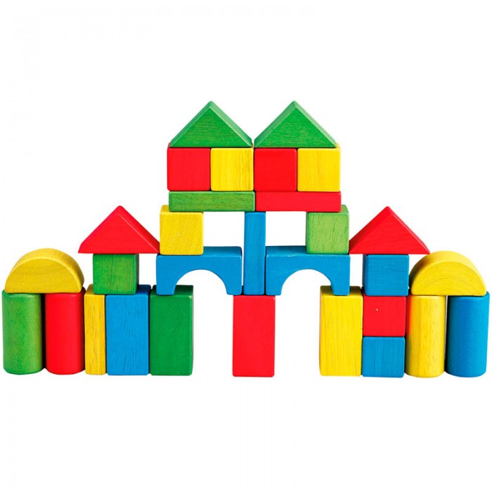 Деревянные игрушки Bino Конструктор 84195 (30 деталей) деревянные игрушки bino цветная башня