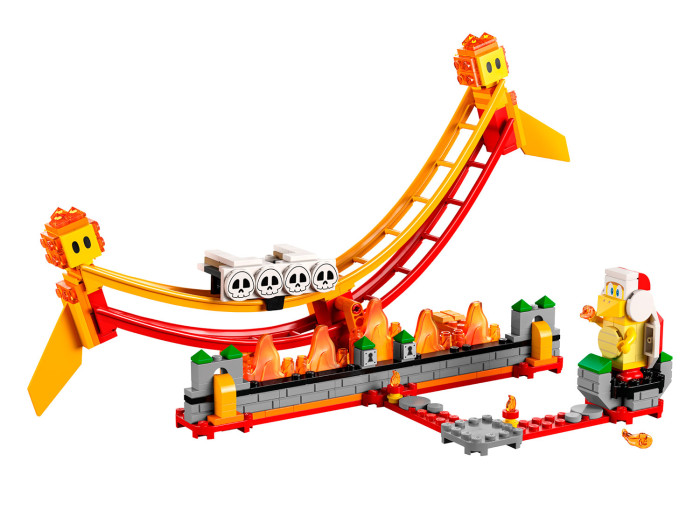 Конструктор Lego Super Mario Набор-дополнение Поездка на Лавовой Волне (218 деталей) конструктор lego super mario набор дополнение снежное приключение флипруса 567 деталей