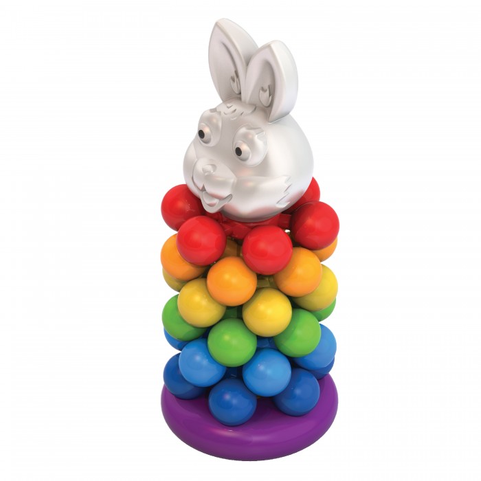 Развивающие игрушки Нордпласт Пирамидка-звездочка Кролик пирамидка сортер нордпласт кролик качалка