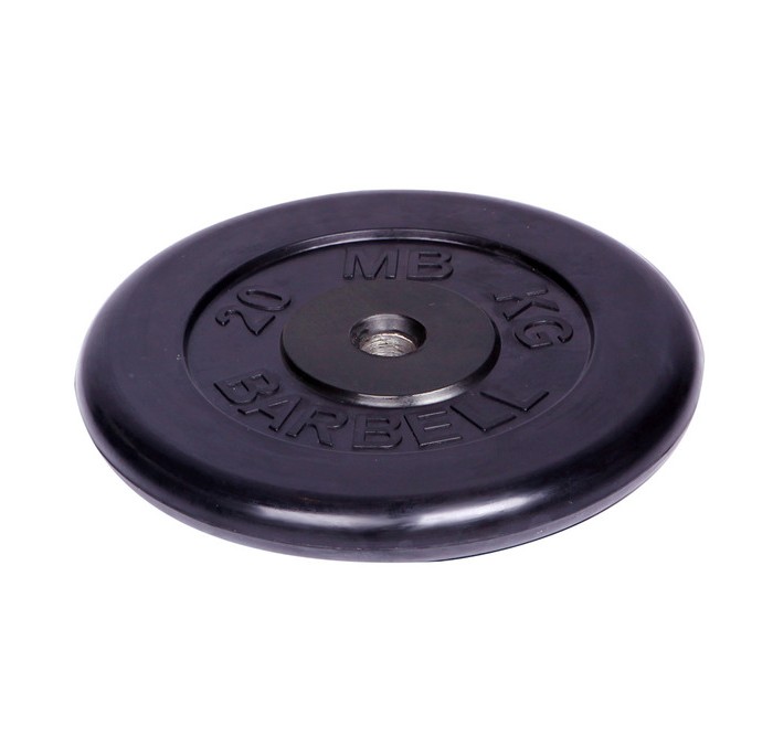 Спортивный инвентарь MB Barbell Диск обрезиненный d 31 мм 20 кг спортивный инвентарь mb barbell диск обрезиненный d 51 мм 20 кг